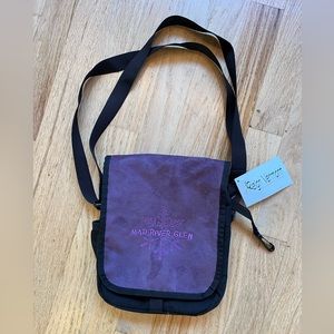 Reign Vermont Mad River Glen Crossbody Bag Purple Faux Suede Handbag Purse